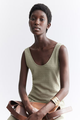 Maxivestido de punto con textura