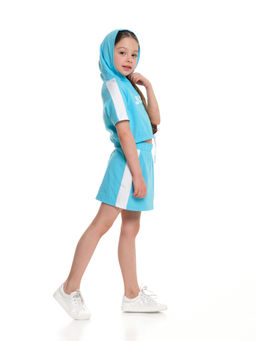 Костюм для девочки юбка с футболкой UD 6592/6593 голубой - Mini maxi фото 4