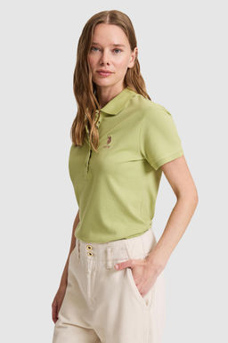 Kad_n Ye_il Polo Yaka Basic Ti__rt