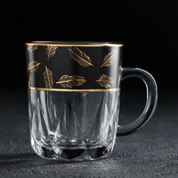 Цена за 2 шт. Кружка 200мл Золотое перо Блэк 1335/641SL