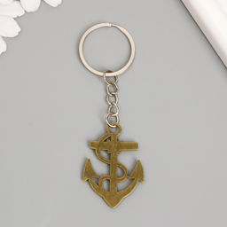 Цена за 12 шт. Металлический брелок для ключей на кольце «Якорь и веревка», 4×3 см, МИКС