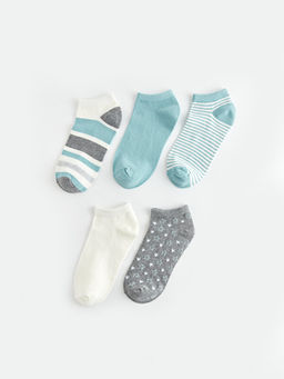 Desenli Kad?n Patik ?orap 5li Paket