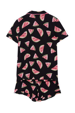 Trendyolmilla Pembe %100 Pamuklu Karpuz Desenli F?rf?rl? Sortlu Orme Pijama Tak?m? THMSS21PT0670 фото 25