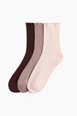 Pack de 3 calcetines con ribete sobrehilado - H&m фото 3