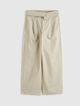 Loose Fit Pileli Kad?n Kuma? Pantolon