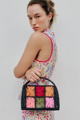 BOLSO CESTO COMBINADO / Marr?n