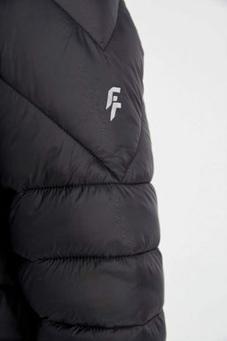 Водоотталкивающая приталенная куртка-пуховик DeFactoFit с капюшоном  фото 5