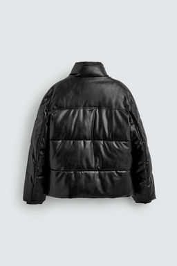 FAUX LEATHER PUFFER JACKET - Zara фото 8