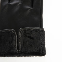 Перчатки женские, без утеплителя, безразмерные, чёрные