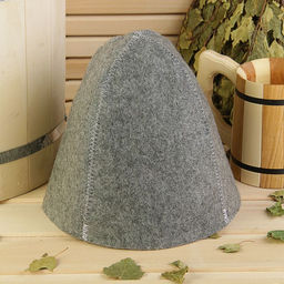 Шапка для бани Классическая, серая - Добропаровъ фото 3