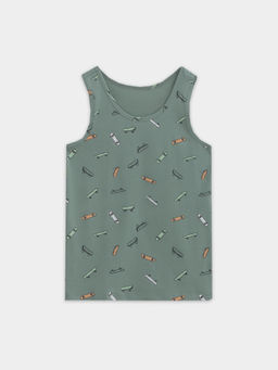 Майка для мальчиков зеленая с принтом - Mark formelle фото 4