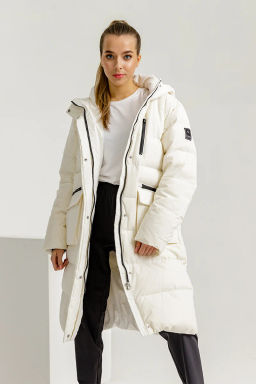 Пуховик удлиненный Белый - Anta sport фото 4