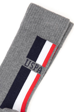 Мужские серые меланжевые носки Неожиданная скидка в корзине - U.s. polo assn фото 2