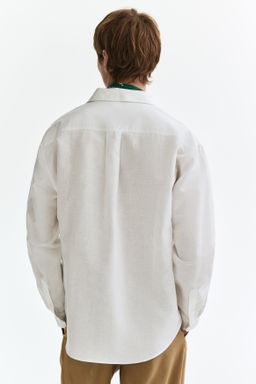 Camisa en mezcla de lino Relaxed Fit - H&m фото 12