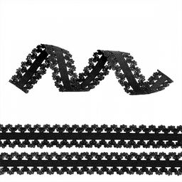 Резинка TBY бельевая Ажурная 20мм арт.RB04 черный F322 уп.60,5м