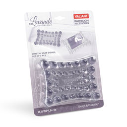 Набор мыльниц настольных, 2 шт., 13,5*10*1,9 см, LAVANDE, шт - Valiant фото 4