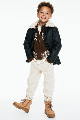 Pantalon en pana de algodon