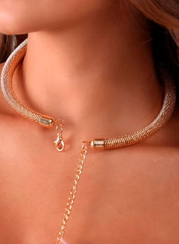 Колье-чокер металлический цвет золотистый, 40см