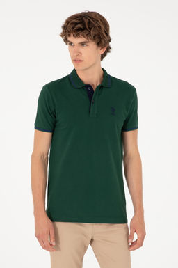 U. S. Polo Assn / Мужская темно-зеленая базовая футболка - U.s. polo assn фото 8