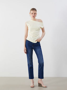 Crop Flare Kad?n Jean Pantolon