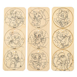 Заготовки для творчества на новый год Шары, с карандашами