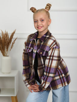 РБ012 Рубашка "Бавария" 2 (фиолетовый; коричневый)