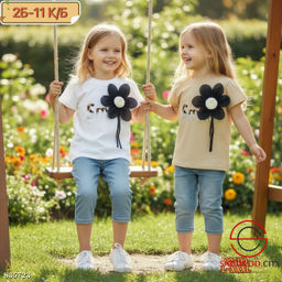 Футболка для девочки с цветком