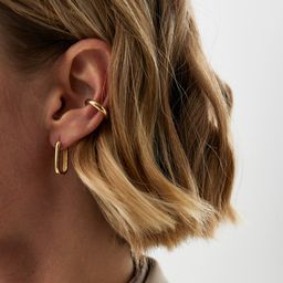 Базовые позолоченные серьги из серебра