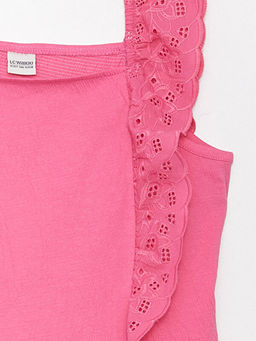 Kare Yaka Fisto Detayl? K?z ?ocuk Bluz - Waikiki фото 3