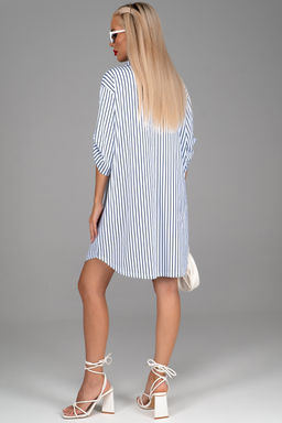 Платье  рубашка Молли (мелкая полоска) - Эльза фото 19