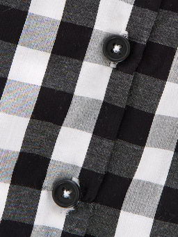 Платье на пуговицах в клетку UD 4857 черная клетка - Mini maxi фото 5