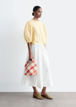 Blusa de jacquard con mangas globo - H&m фото 3