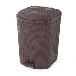 Контейнер для мусора 12 л "Плетенка" с пед. арт.А (М2048), (М2347), (М7996)