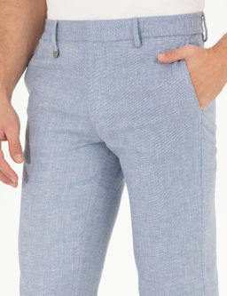 A__k Mavi Keten Kar___ml_ Jogger Kuma_ Pantolon - Pierre cardin фото 5