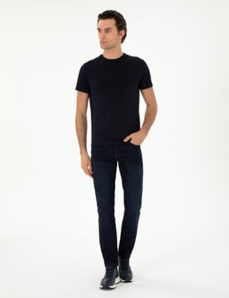Темно -синий Slim Fit Basic T -For - Cacharel фото 4