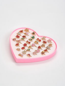 Цена за 36 шт. Кольцо Выбражулька «Рельеф», форма МИКС, фасовка 36 шт., цветное, безразмерное