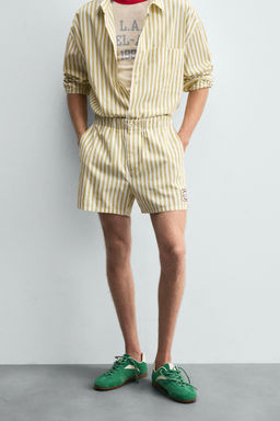 EMBROIDERED STRIPED SHORTS - Zara фото 2