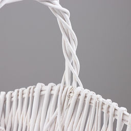 Корзина плетёная для хранения Tasa, из лозы, с ручкой, белая, набор 3 шт.