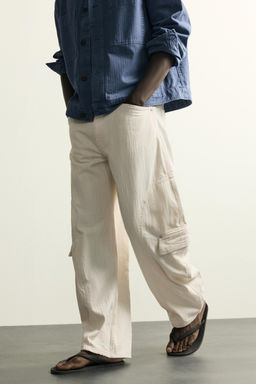 JEANS CARGO BALLOON FIT / blanco - Zara фото 5