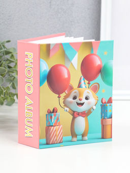 Фотоальбом на 100 фото 10×15 см «Лисёнок и шарики», 4.5×12.5×16.5 см