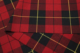 Фуле Клетка цв.красно-бордовый/черный, ш.1.45м, хлопок-100%, 180гр/м.кв - Купава фото 6