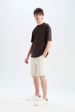 Regular Fit Duz Paca Kargo Cepli Basic Duz Sort
