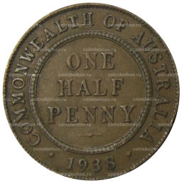 1/2 пенни 1938 года Австралия