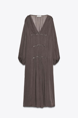 EMBROIDERED BEADED DRESS ZW COLLECTION - Zara фото 6