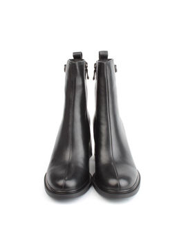 04-M3-1464 BLACK Ботильоны зимние женские (натуральная кожа, натуральный мех)