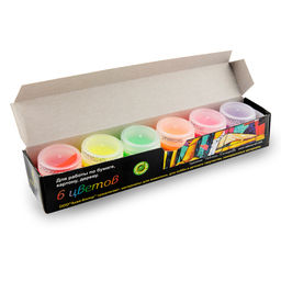 Краска гуашь Аква-колор Гуашь художественно-оформительская флуоресцентная в картонной упаковке 6 цв. х 15 мл К2408