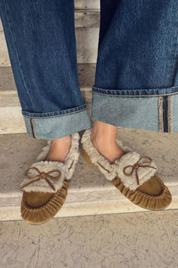 COMBINED SPLIT SUEDE LOAFERS