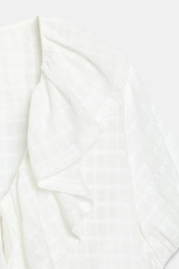 BLUSA VOLANTES LAZOS / Blanco roto - Zara фото 8