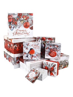 Набор подарочных коробок 10 в 1 Счастливого Нового года, 10?10?628?28?15 см