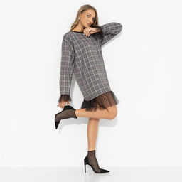 Платье комбинированное с сеткой, Вне формата (эталон) - Charutti фото 6